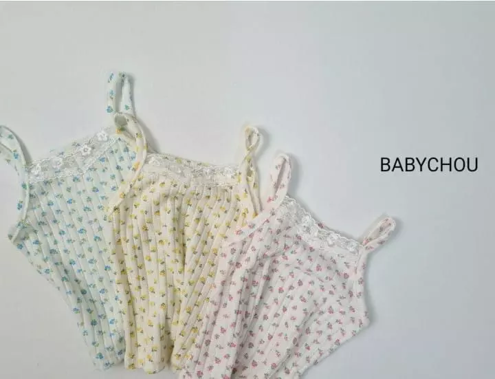 Babychou - Korean Children Fashion - #kidzfashiontrend - Small Flower Sleeveless