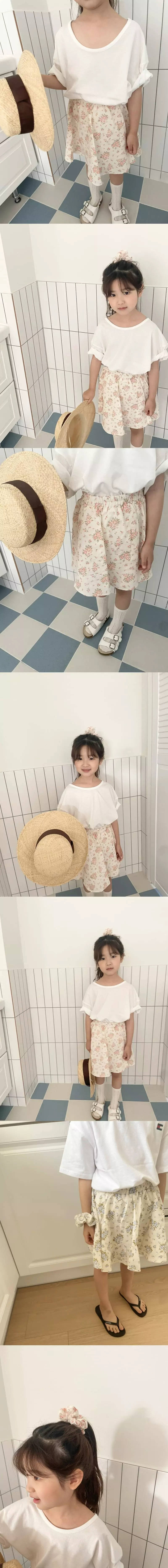 Baguette - Korean Children Fashion - #childofig - Sharlang Flower Skirt - 2