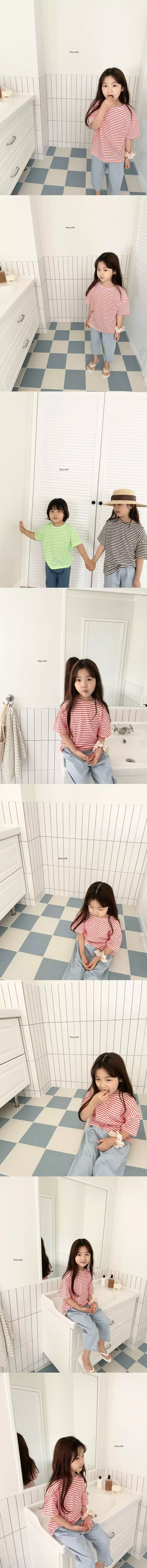 Baguette - Korean Children Fashion - #designkidswear - Tok Tok Stripes Tee - 3
