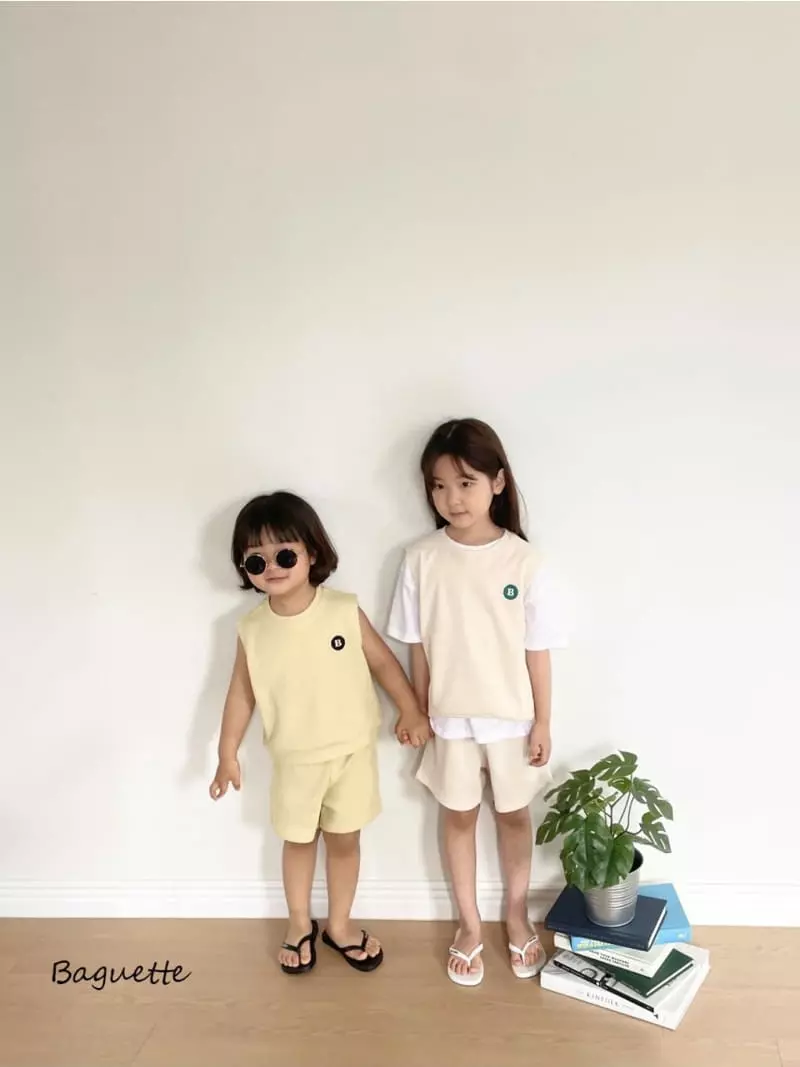 Baguette - Korean Children Fashion - #fashionkids - Waffle Top Bottom Set