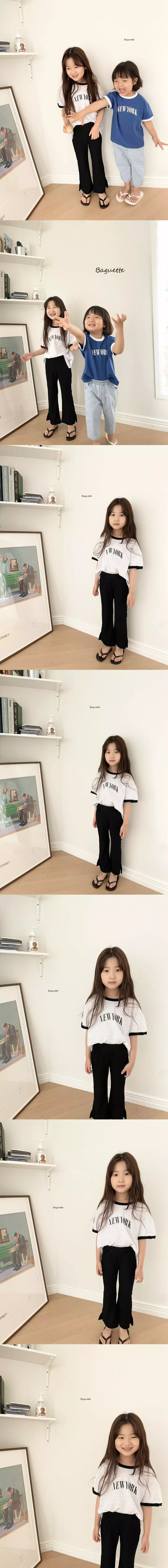 Baguette - Korean Children Fashion - #minifashionista - Newyork Color Tee - 2