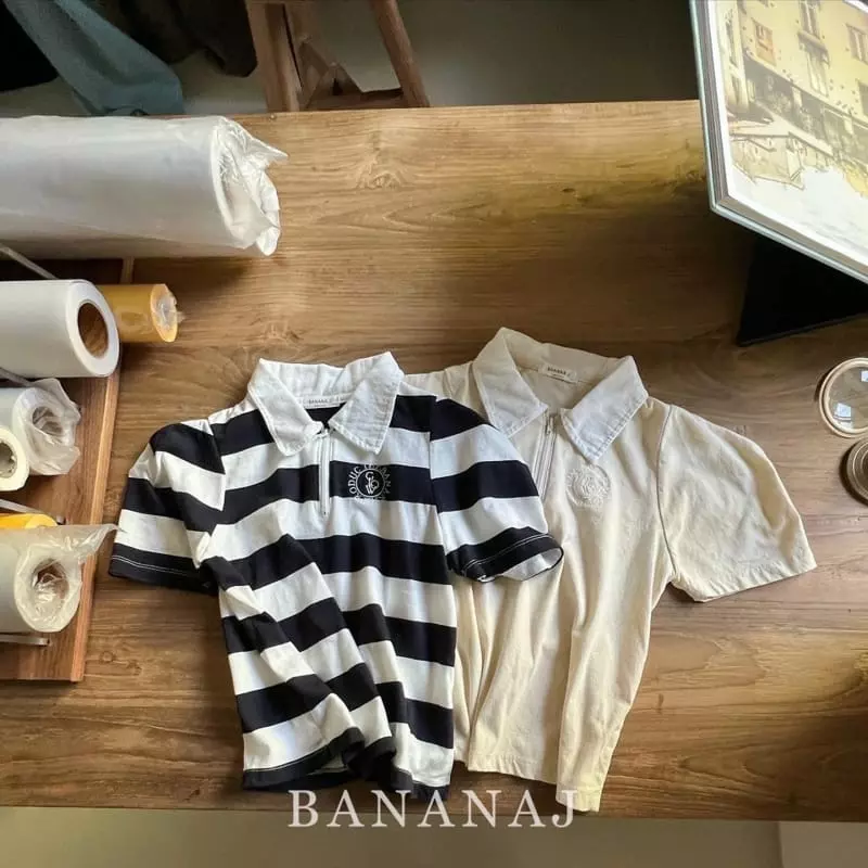 Banana J - Korean Women Fashion - #momslook - Mom Shine Collar Tee - 9