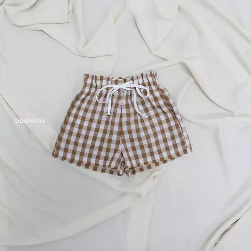 Bbonchu - Korean Children Fashion - #Kfashion4kids - Check Shorts - 2