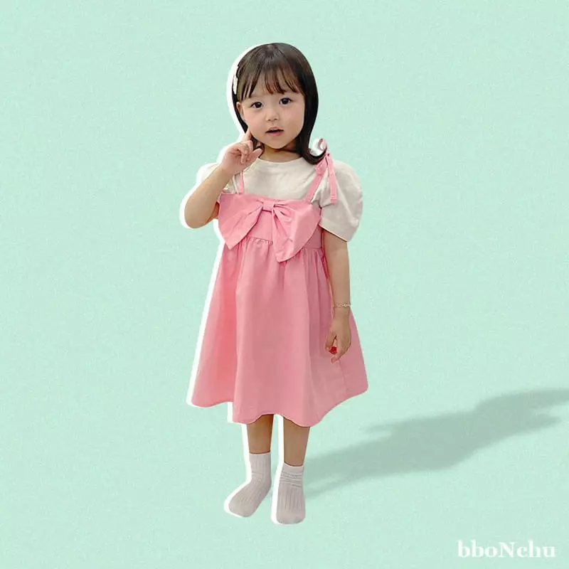Bbonchu - Korean Children Fashion - #Kfashion4kids - Big Ribbon One-piece - 9