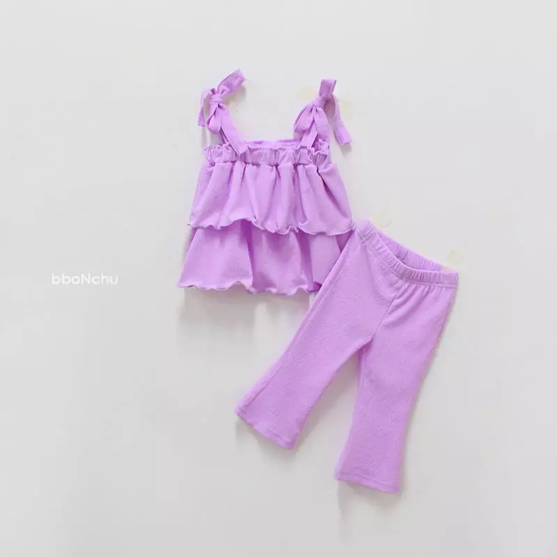 Bbonchu - Korean Children Fashion - #childofig - Cancan Top Bottom Set - 5