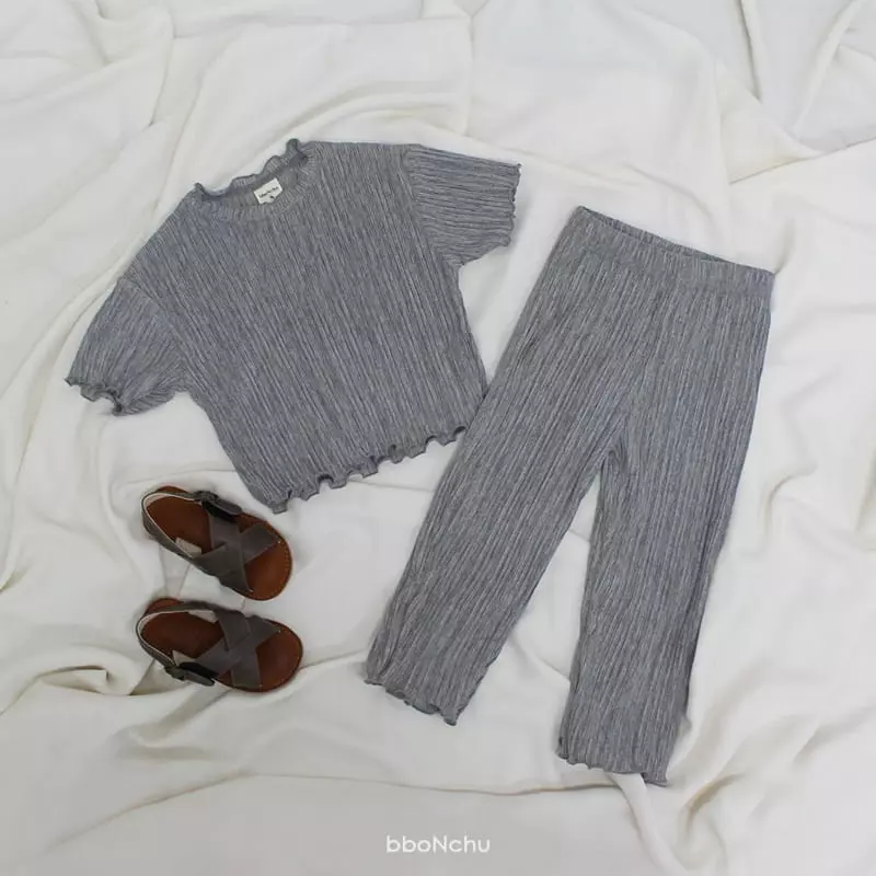 Bbonchu - Korean Children Fashion - #childofig - Chu Chu Pleats Top Bottom Set - 3