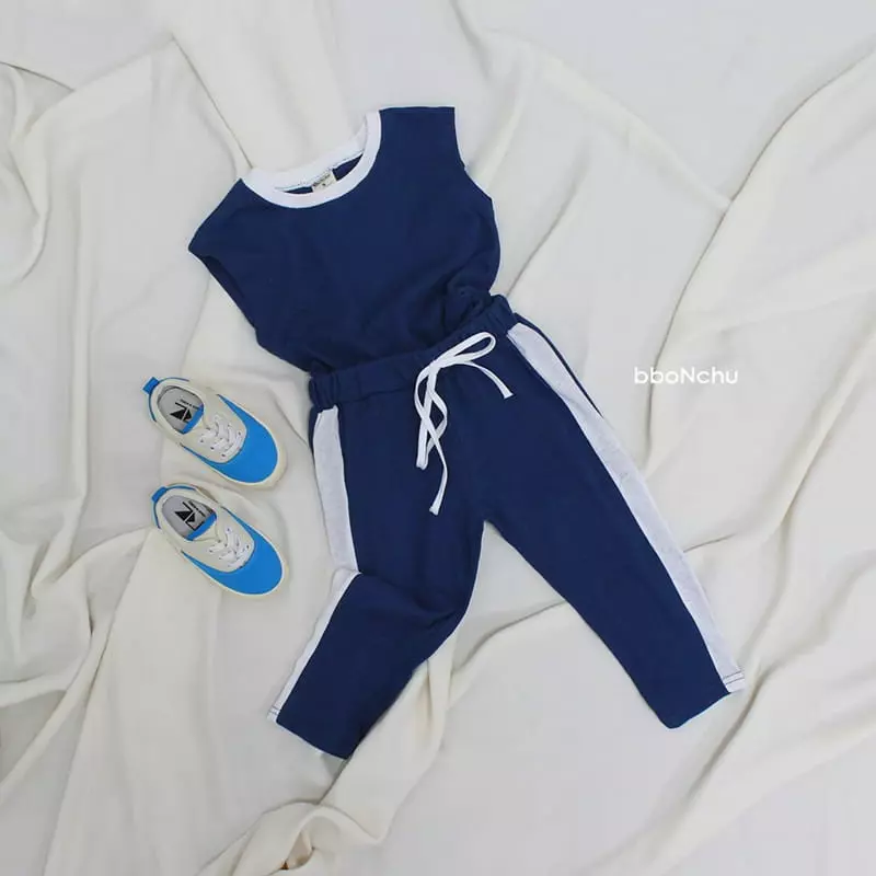 Bbonchu - Korean Children Fashion - #childrensboutique - Cooling Color Top Bottom Set - 5