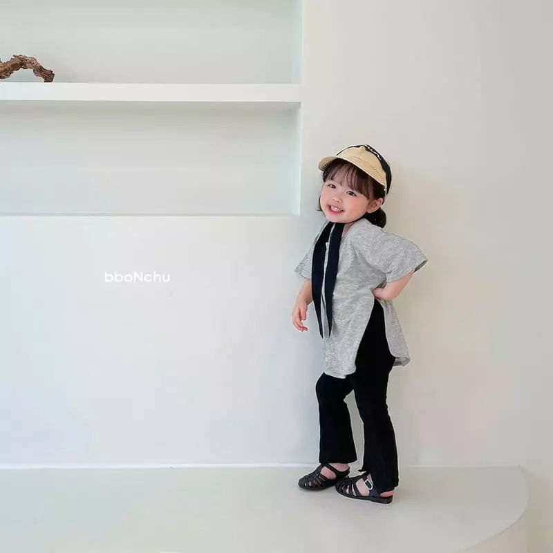 Bbonchu - Korean Children Fashion - #discoveringself - U Neck Piping Tee - 9