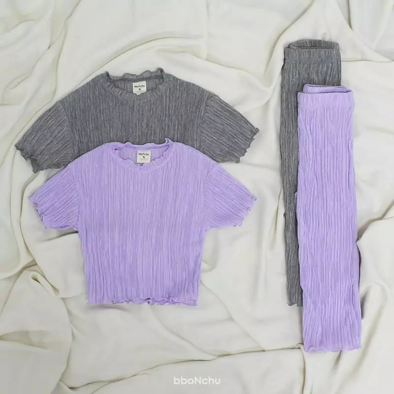 Bbonchu - Korean Children Fashion - #discoveringself - Chu Chu Pleats Top Bottom Set - 6