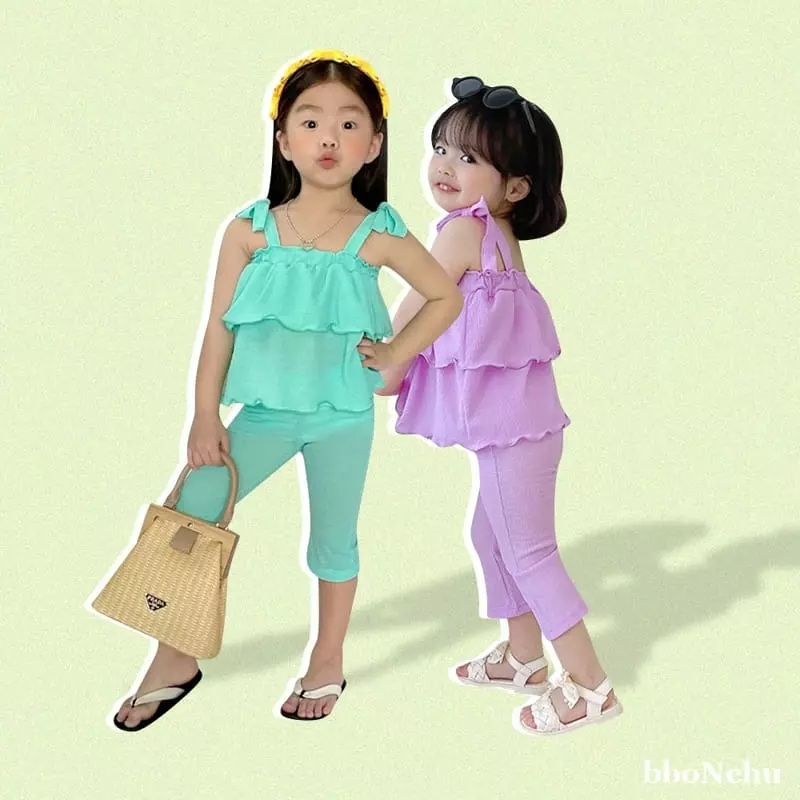 Bbonchu - Korean Children Fashion - #fashionkids - Cancan Top Bottom Set - 9