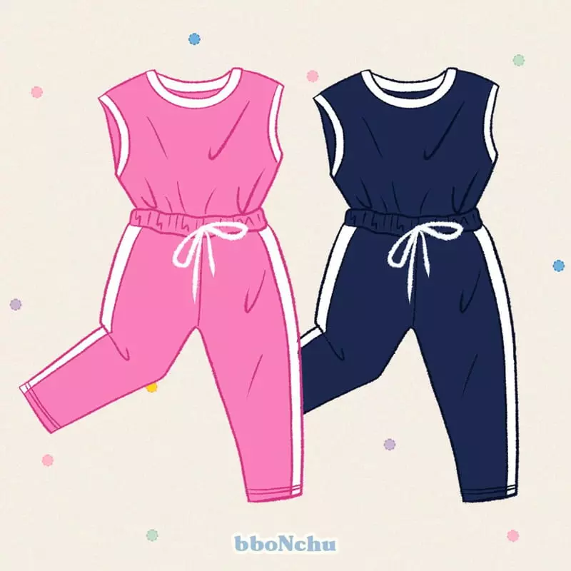 Bbonchu - Korean Children Fashion - #fashionkids - Cooling Color Top Bottom Set - 8