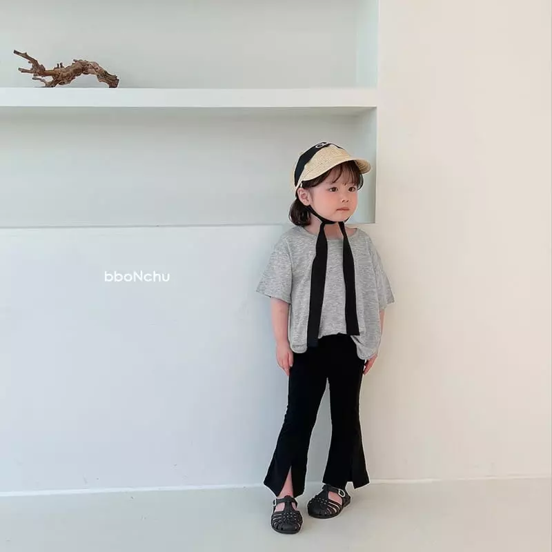 Bbonchu - Korean Children Fashion - #fashionkids - U Neck Piping Tee - 10