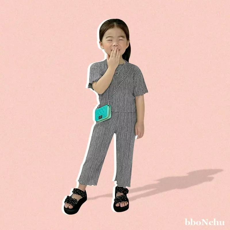 Bbonchu - Korean Children Fashion - #kidsshorts - Chu Chu Pleats Top Bottom Set - 8