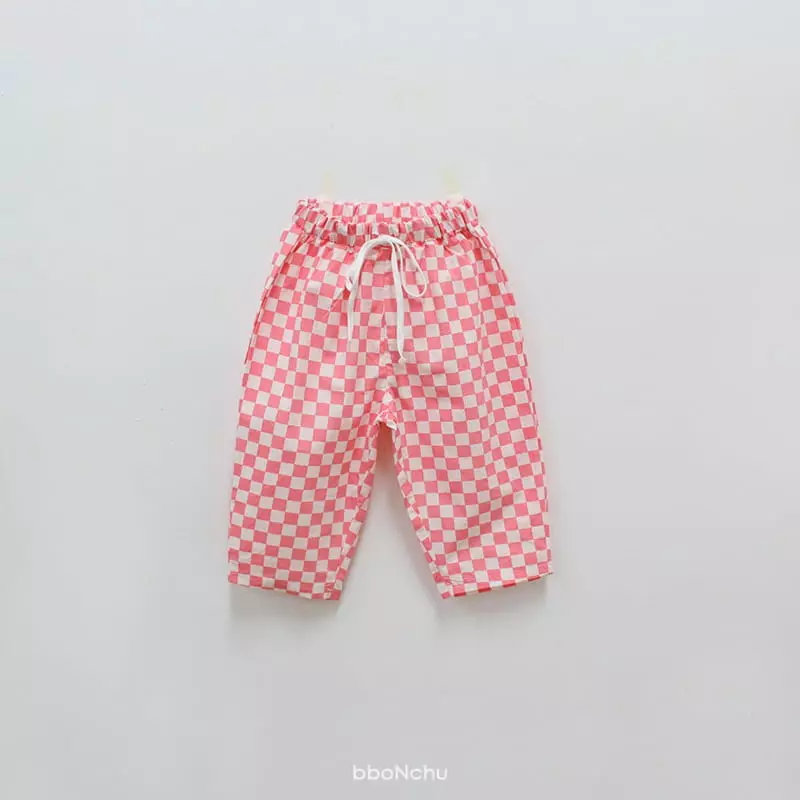 Bbonchu - Korean Children Fashion - #fashionkids - Check Baggy Pants - 4