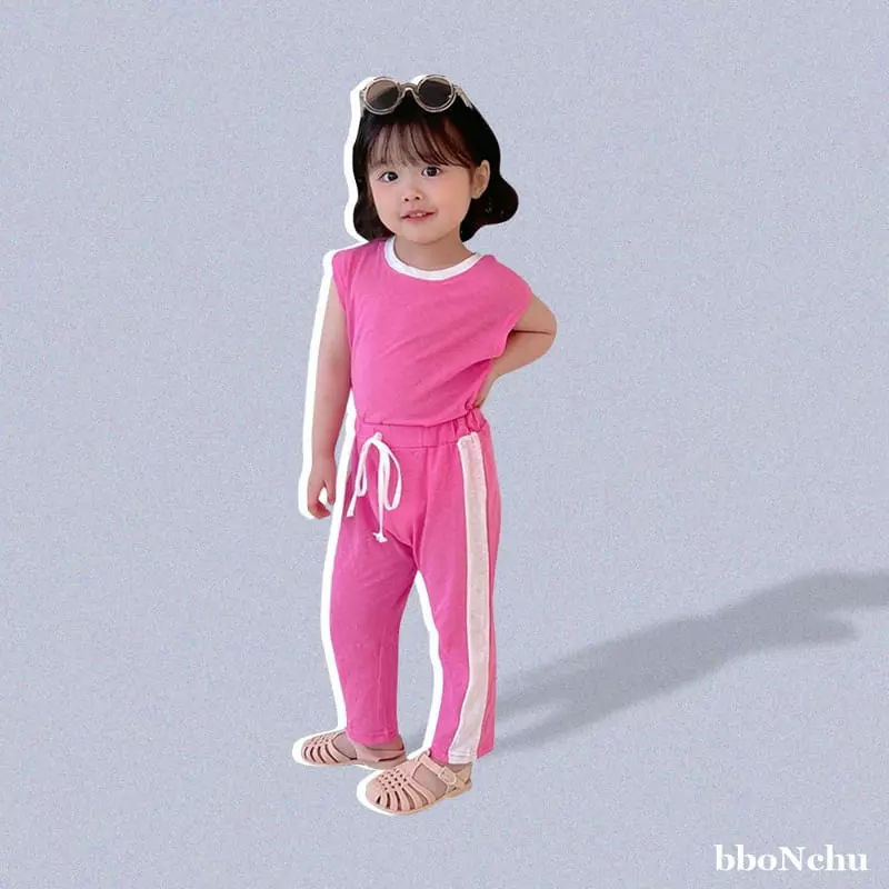 Bbonchu - Korean Children Fashion - #kidsstore - Cooling Color Top Bottom Set - 10
