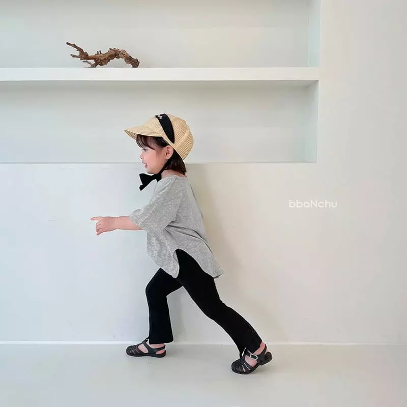 Bbonchu - Korean Children Fashion - #kidsstore - U Neck Piping Tee - 12