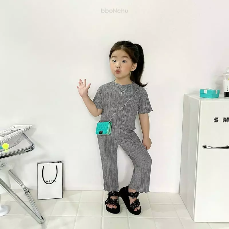 Bbonchu - Korean Children Fashion - #kidsstore - Chu Chu Pleats Top Bottom Set - 9
