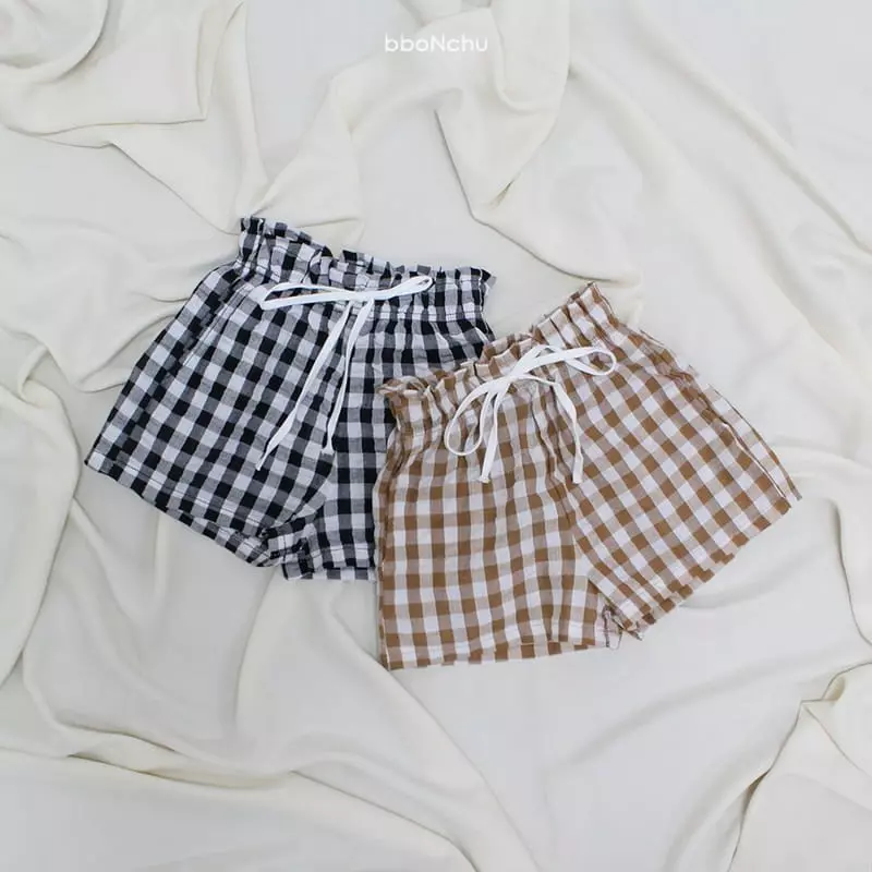 Bbonchu - Korean Children Fashion - #kidzfashiontrend - Check Shorts