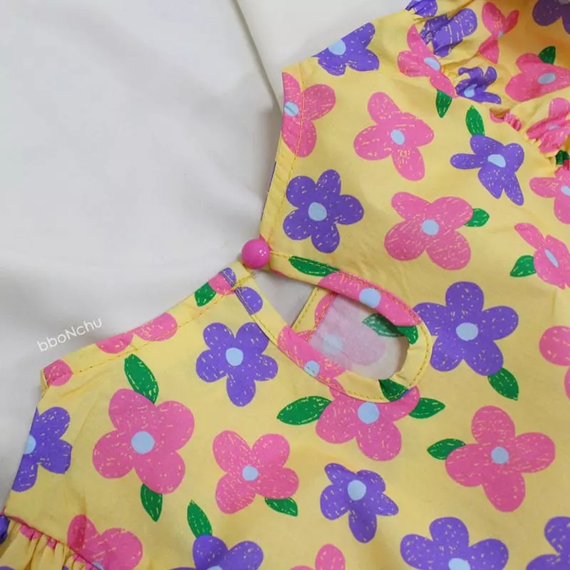 Bbonchu - Korean Children Fashion - #kidzfashiontrend - Flower Top Bottom Set - 5