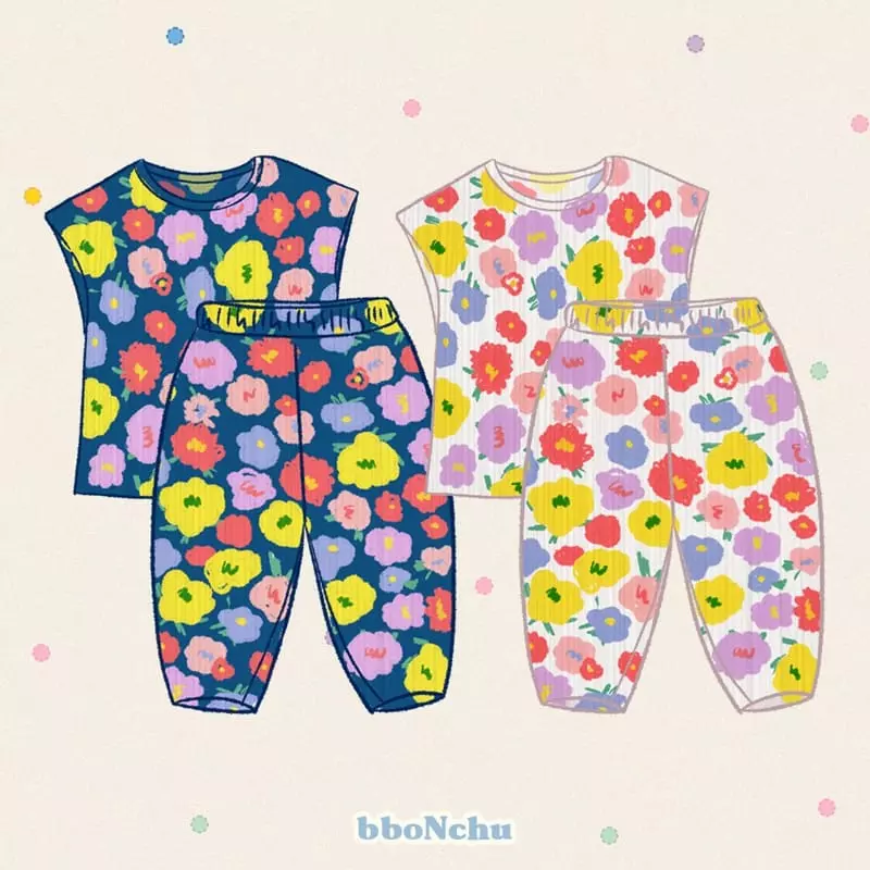 Bbonchu - Korean Children Fashion - #magicofchildhood - Sacham Top Bottom Set - 7