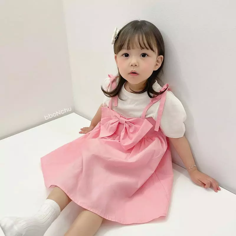Bbonchu - Korean Children Fashion - #magicofchildhood - Big Ribbon One-piece - 11