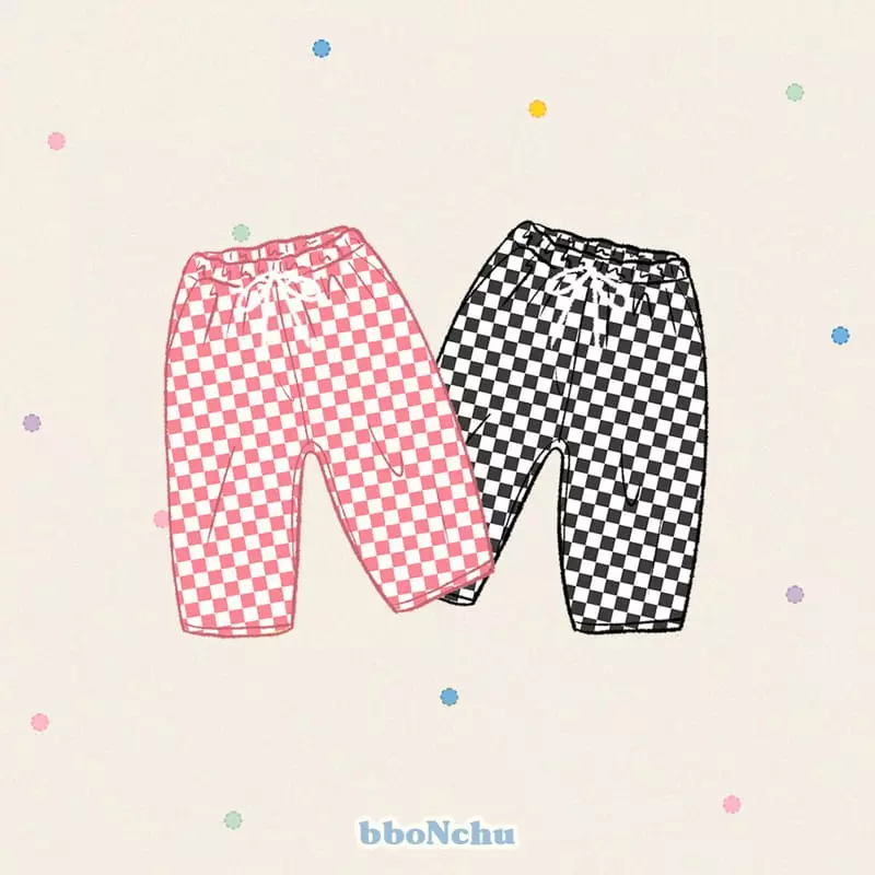 Bbonchu - Korean Children Fashion - #magicofchildhood - Check Baggy Pants - 9