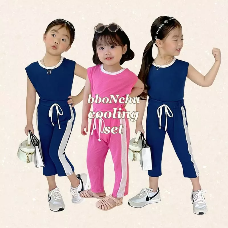 Bbonchu - Korean Children Fashion - #minifashionista - Cooling Color Top Bottom Set