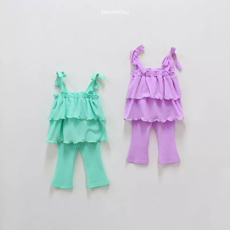 Bbonchu - Korean Children Fashion - #prettylittlegirls - Cancan Top Bottom Set - 3