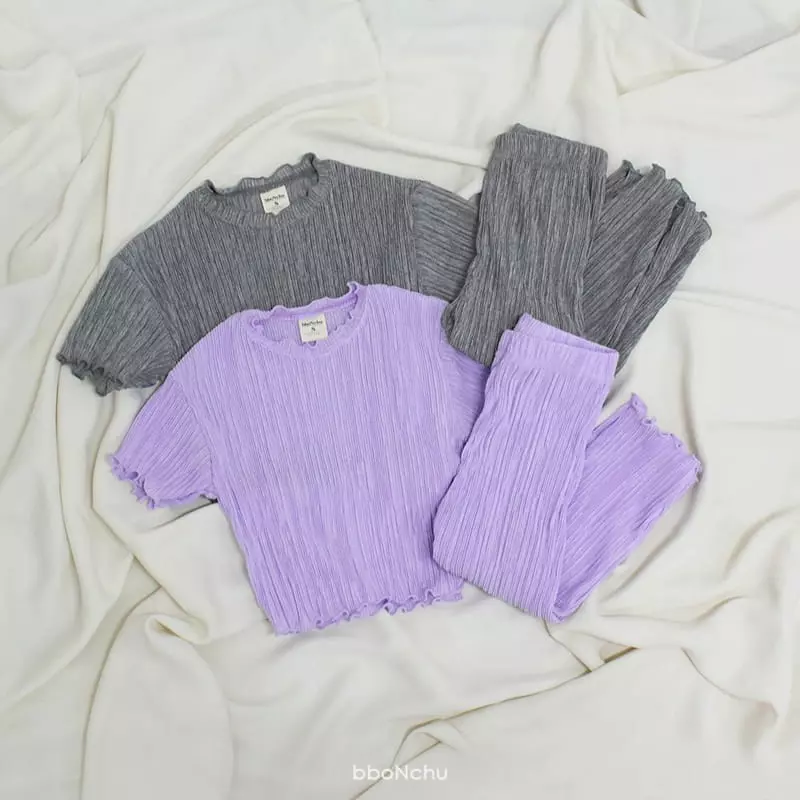 Bbonchu - Korean Children Fashion - #prettylittlegirls - Chu Chu Pleats Top Bottom Set
