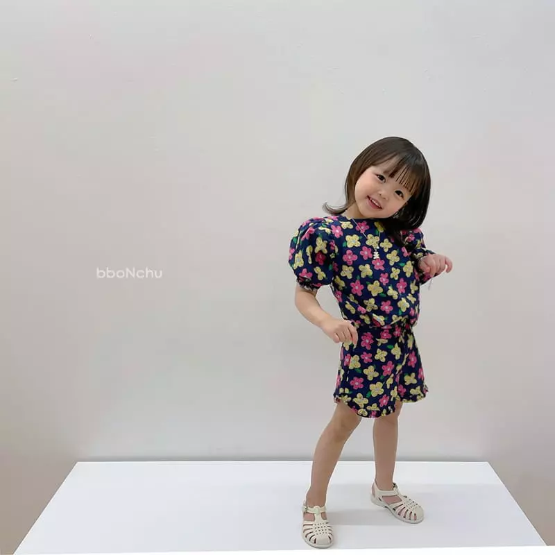 Bbonchu - Korean Children Fashion - #prettylittlegirls - Flower Top Bottom Set - 10