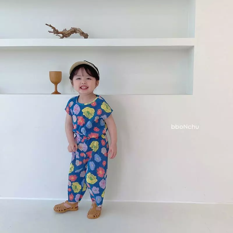 Bbonchu - Korean Children Fashion - #todddlerfashion - Sacham Top Bottom Set - 10