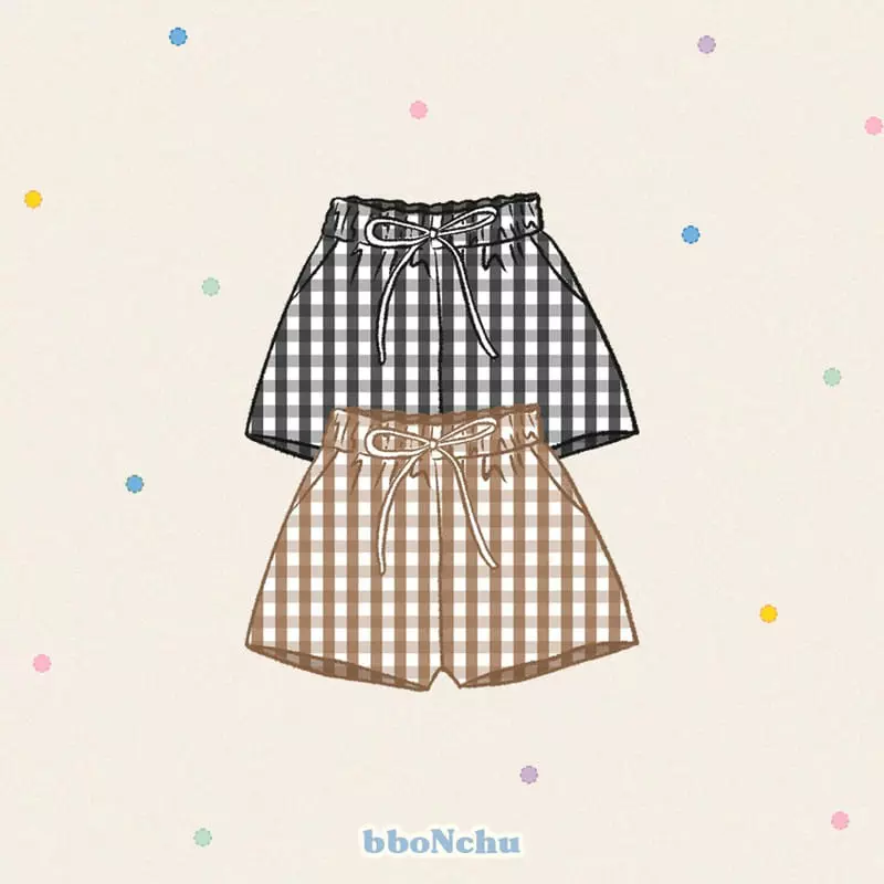 Bbonchu - Korean Children Fashion - #toddlerclothing - Check Shorts - 8