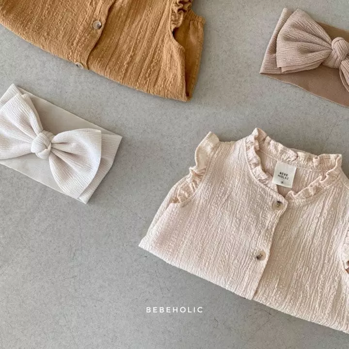 Bebe Holic - Korean Baby Fashion - #babyboutique - Neck Shirring Bodysuit - 11