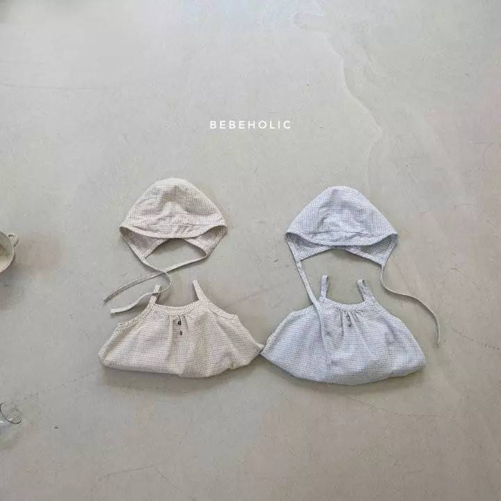Bebe Holic - Korean Baby Fashion - #babyboutique - Amber Sleeveless Bodysuit with Bonnet - 6