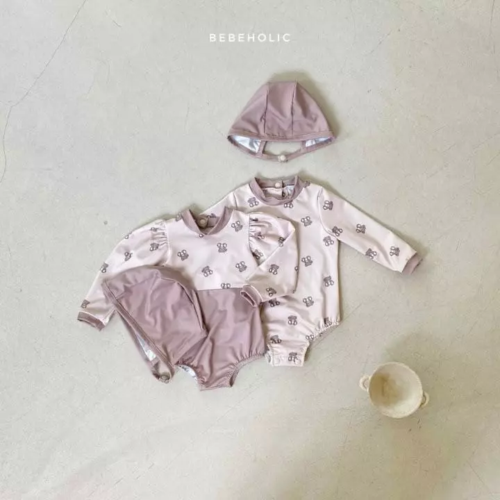 Bebe Holic - Korean Baby Fashion - #babyboutiqueclothing - Bear Swimwear with Hat