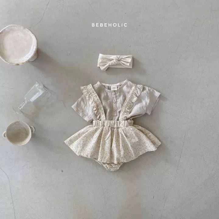 Bebe Holic - Korean Baby Fashion - #babyboutiqueclothing - Shelly Skirt Dungarees Bloomer - 10