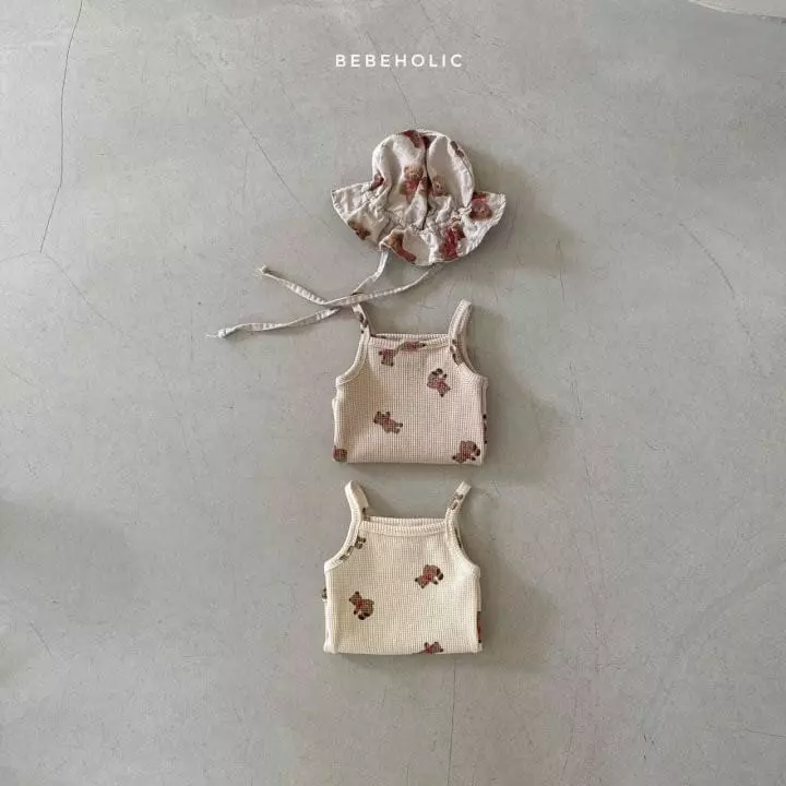 Bebe Holic - Korean Baby Fashion - #babyboutiqueclothing - Bear Waffle Bodysuit - 5