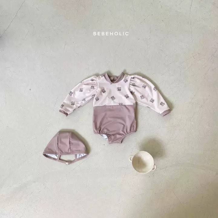Bebe Holic - Korean Baby Fashion - #babyclothing - Bear Swimwear with Hat - 2