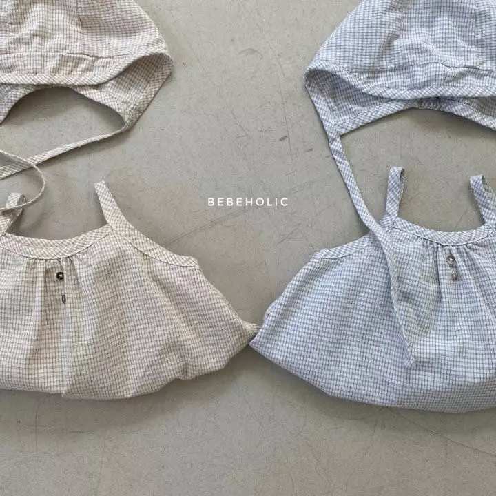 Bebe Holic - Korean Baby Fashion - #babyclothing - Amber Sleeveless Bodysuit with Bonnet - 9