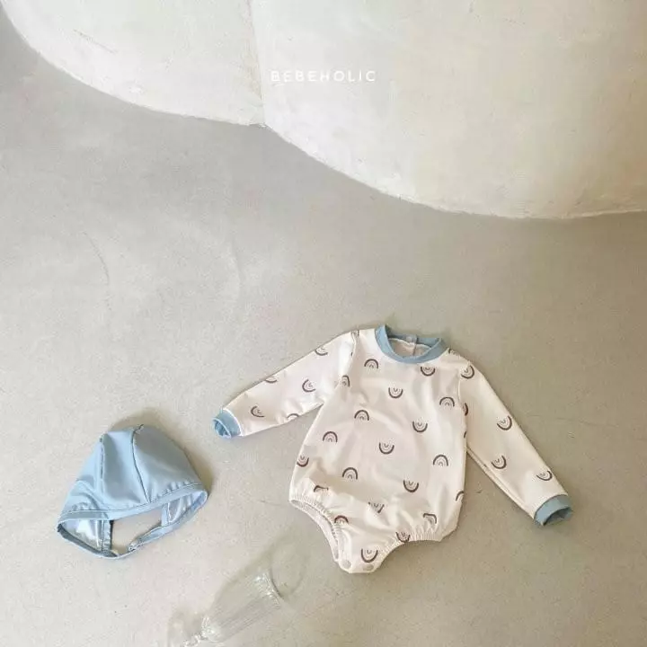 Bebe Holic - Korean Baby Fashion - #babyclothing - Rainbow Swimwear with Hat - 4