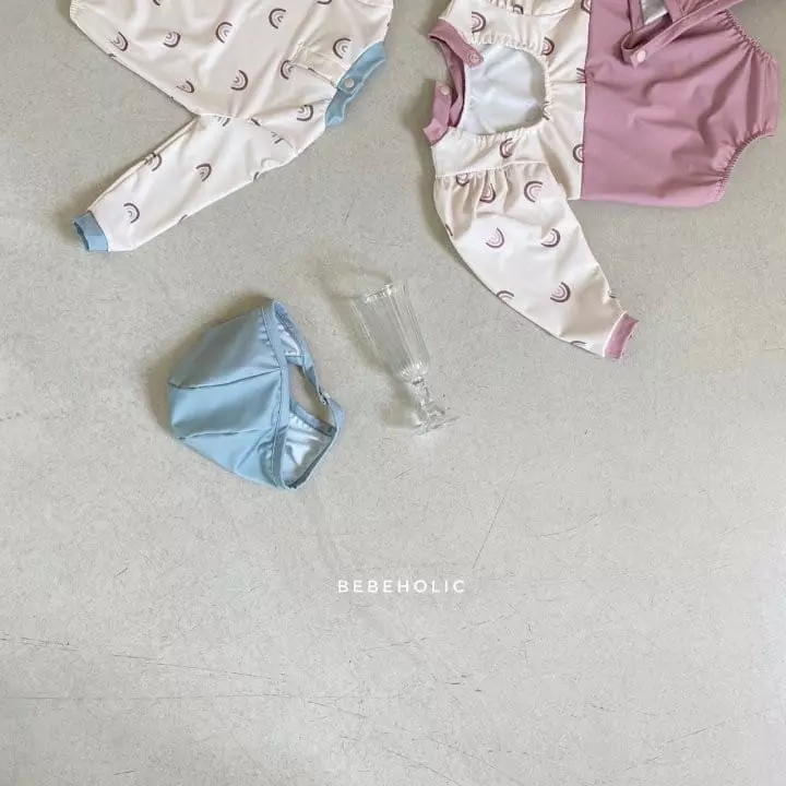 Bebe Holic - Korean Baby Fashion - #babyfever - Rainbow Swimwear with Hat - 5
