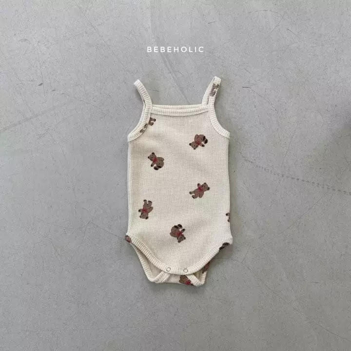 Bebe Holic - Korean Baby Fashion - #babyfever - Bear Waffle Bodysuit - 8