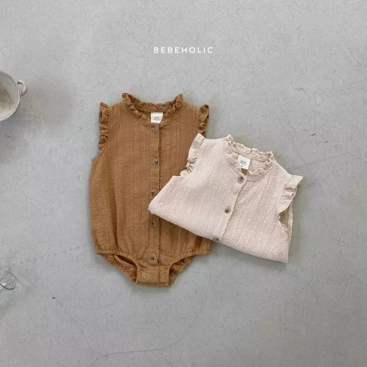 Bebe Holic - Korean Baby Fashion - #babyfever - Neck Shirring Bodysuit