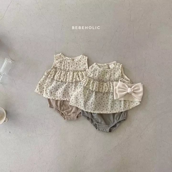 Bebe Holic - Korean Baby Fashion - #babylifestyle - Lili Top Bottom Set - 5