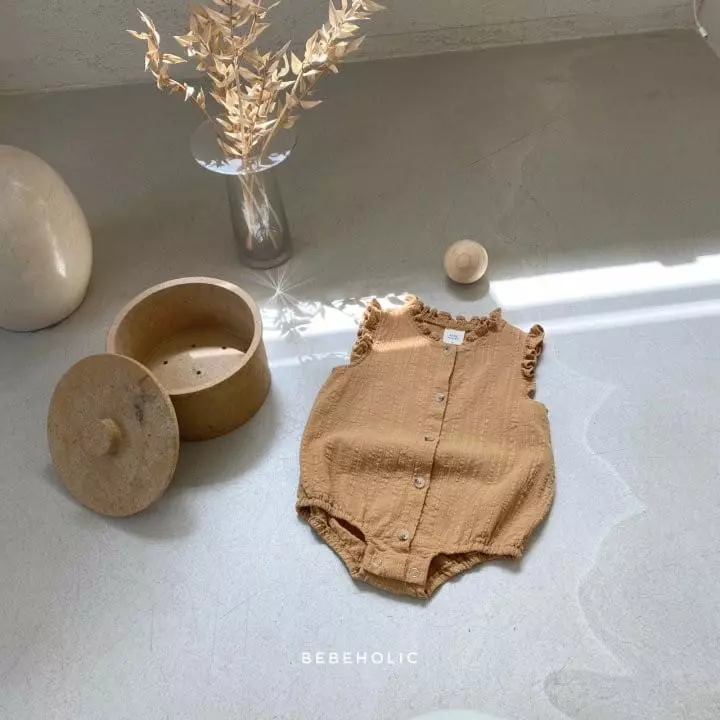Bebe Holic - Korean Baby Fashion - #babylifestyle - Neck Shirring Bodysuit - 3