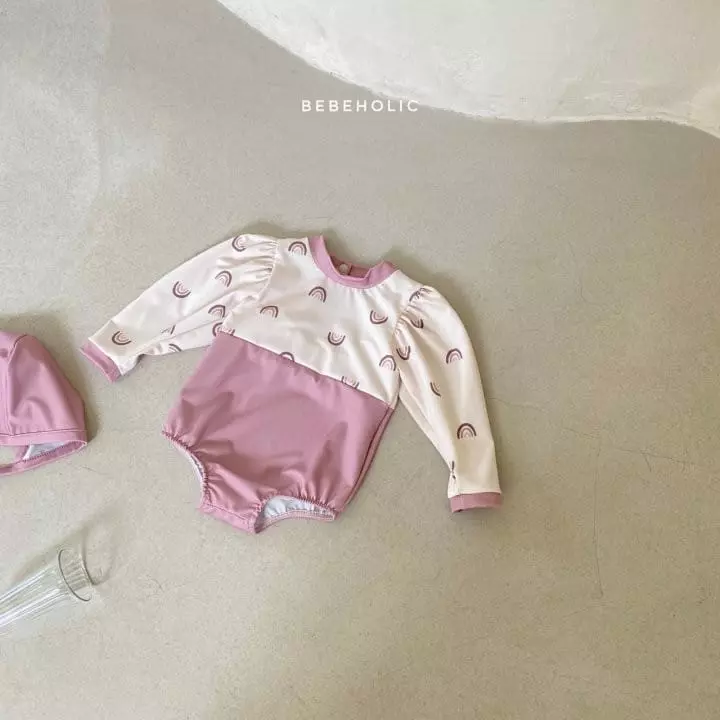 Bebe Holic - Korean Baby Fashion - #babyoninstagram - Rainbow Swimwear with Hat - 8