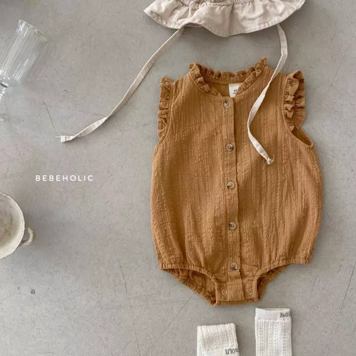 Bebe Holic - Korean Baby Fashion - #babylifestyle - Neck Shirring Bodysuit - 4