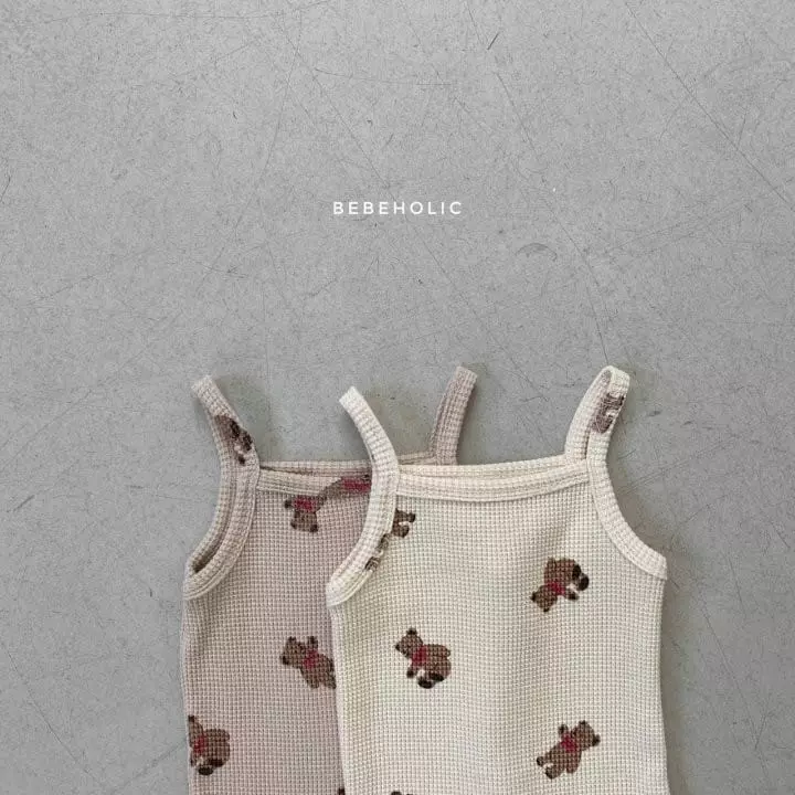 Bebe Holic - Korean Baby Fashion - #babyootd - Bear Waffle Bodysuit - 12