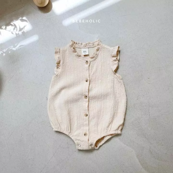 Bebe Holic - Korean Baby Fashion - #babyoutfit - Neck Shirring Bodysuit - 7