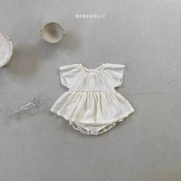Bebe Holic - Korean Baby Fashion - #babyoutfit - Frill One-piece Bodysuit - 5